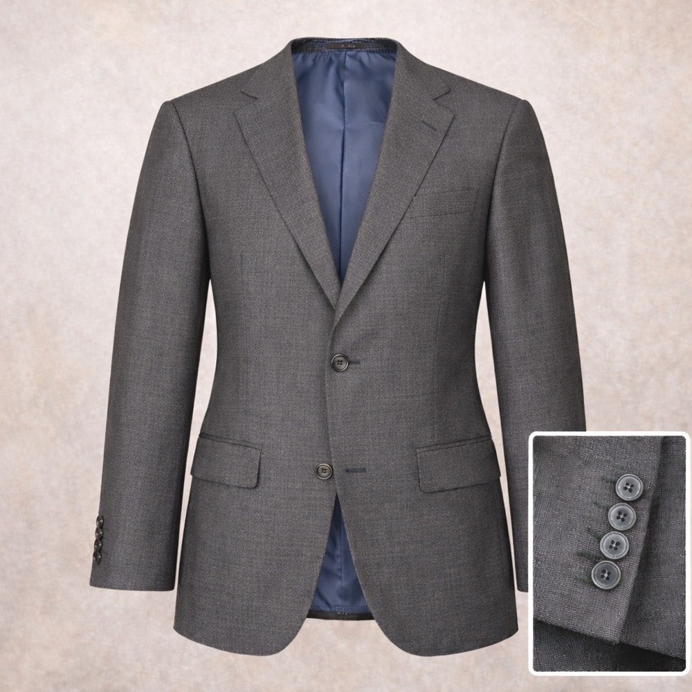 Suitsupply Blazer Perennial Suit Jacket 36R Grey Pure Wool Super 110s Italian